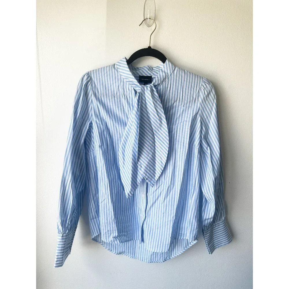 NWT - Who What Wear Stripe Dress Shirt - Picture 2 of 6